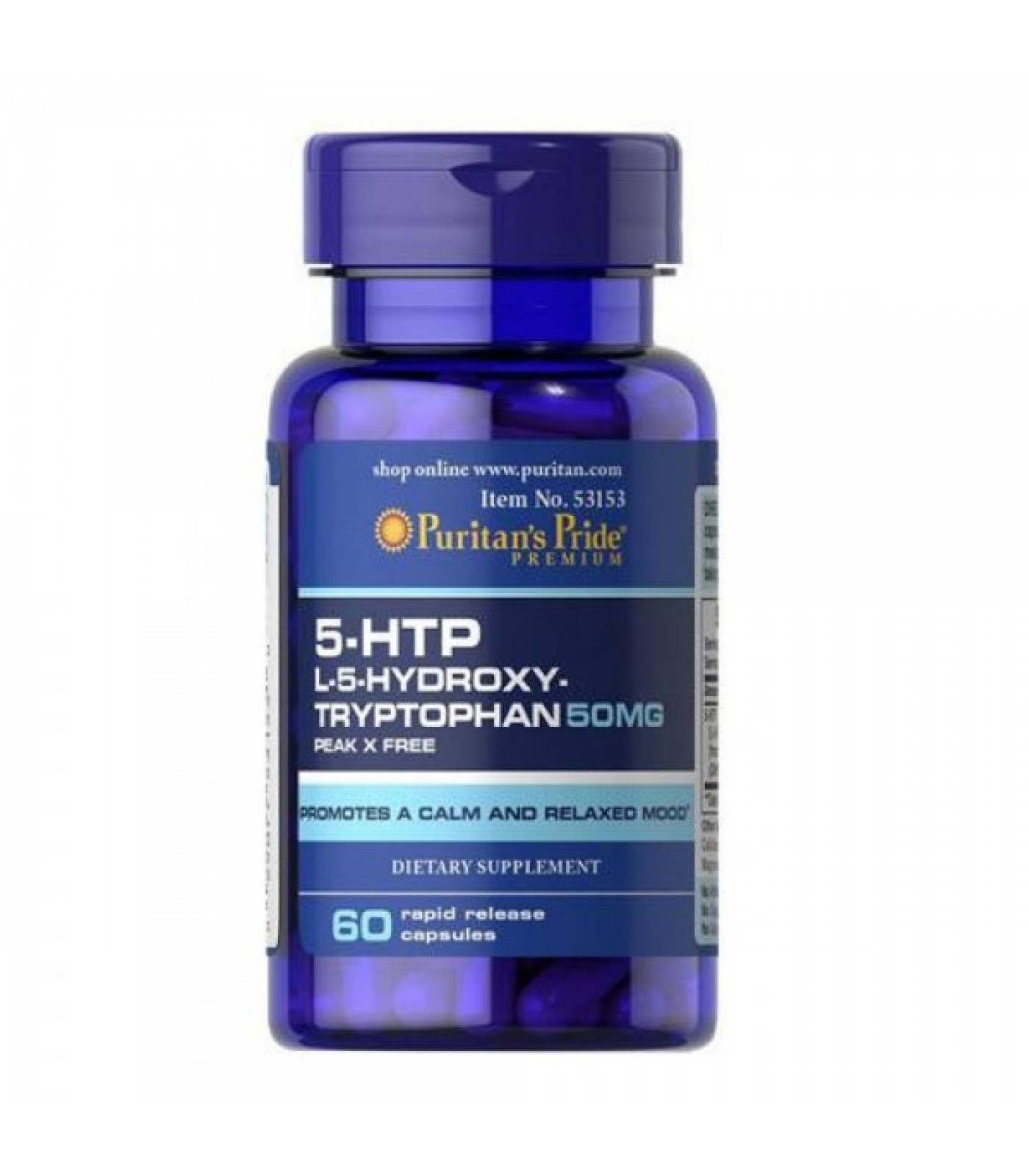 Puritan's Pride - 5-HTP 50 mg / 60 капсули​